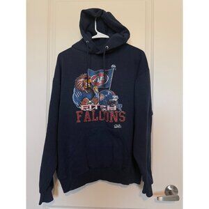 Vintage Fitch Falcons Hoodie Jerzees Super Sweats Navy Blue Mens Large